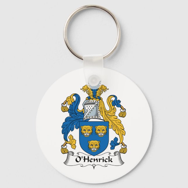 O'Henrick Family Crest Key Ring (Front)