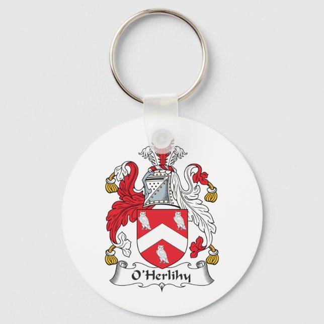 O'Herlihy Family Crest Key Ring (Front)