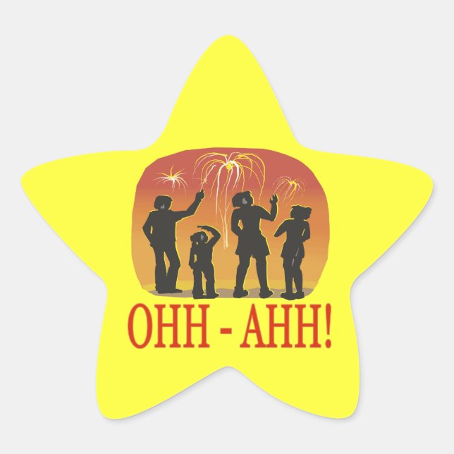 Ohh Ahh Star Sticker (Front)