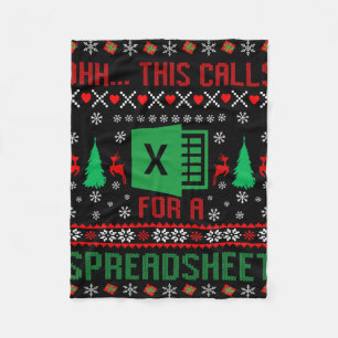 Ohh...this Calls For A Spreadsheet Christmas Fleece Blanket