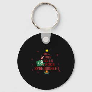 Ohhh This Calls For A Spreadsheet Ugly Christmas S Key Ring