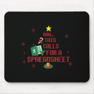 Ohhh This Calls For A Spreadsheet Ugly Christmas S Mouse Pad