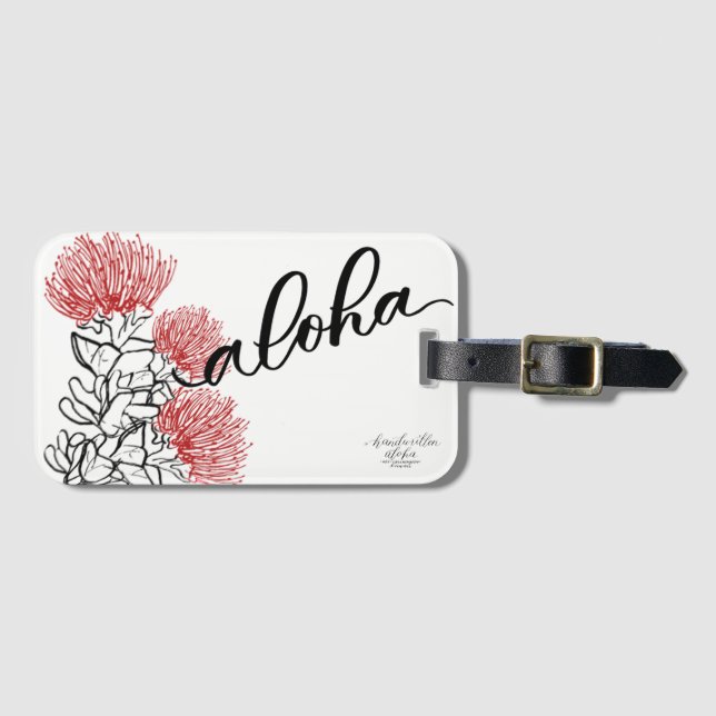 Ohia Lehua Mod Aloha Luggage Tag (Front Horizontal)