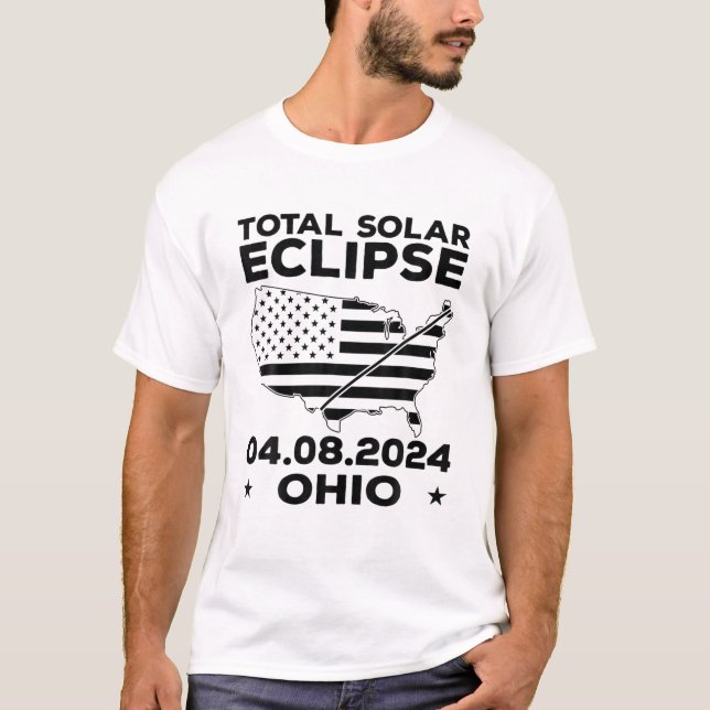 Ohio 04/08/2024 Total Solar Eclipse Event April 8, T-Shirt (Front)