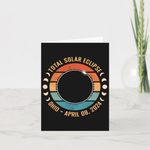 Ohio 2024 Total Solar Eclipse Totality Path Men Wo Card