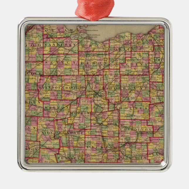 Ohio 3 metal tree decoration (Front)