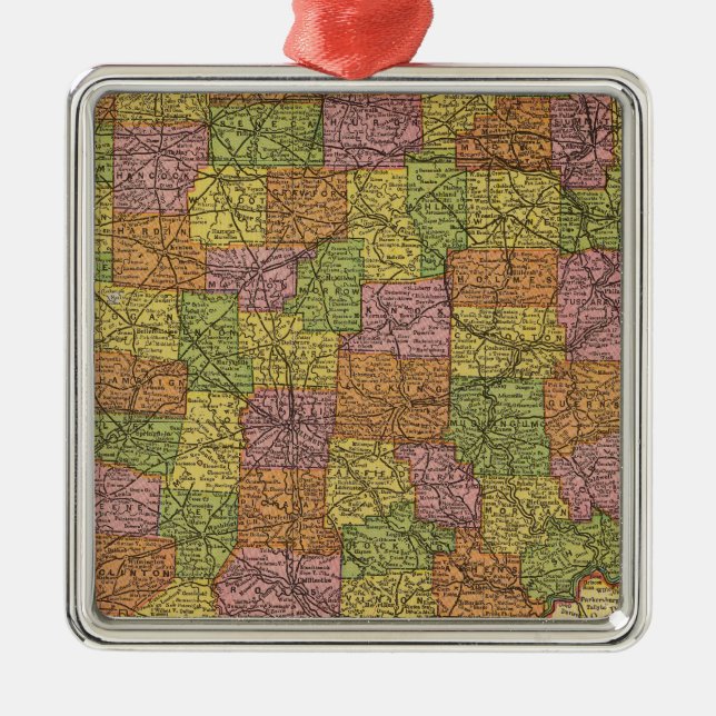 Ohio 7 metal tree decoration (Front)