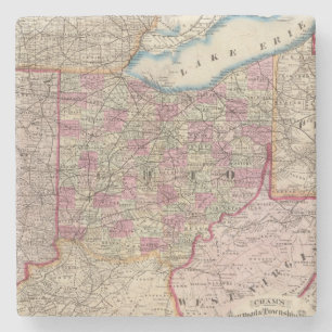 Ohio 9 stone coaster
