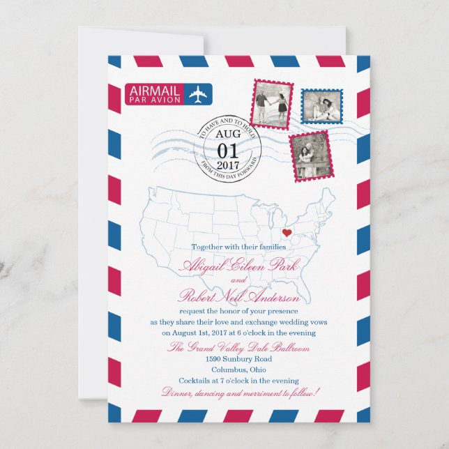 Ohio Airmail | WEDDING Invitation (Front)