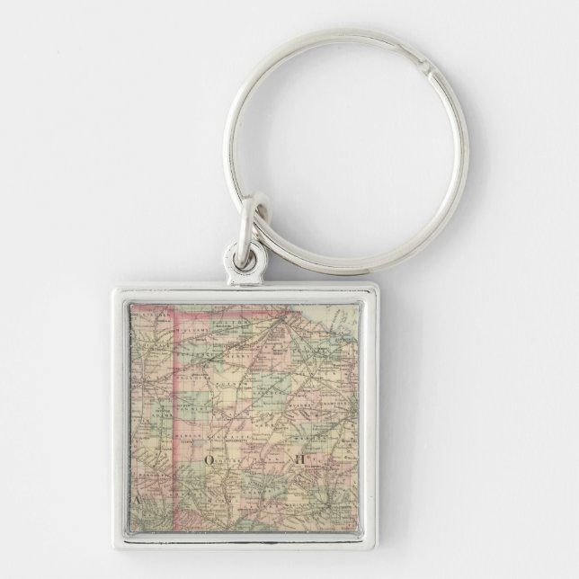 Ohio and Indiana Key Ring (Front)