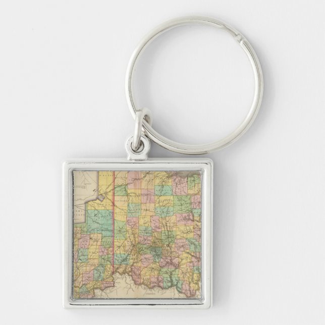 Ohio and Indiana Key Ring (Front)
