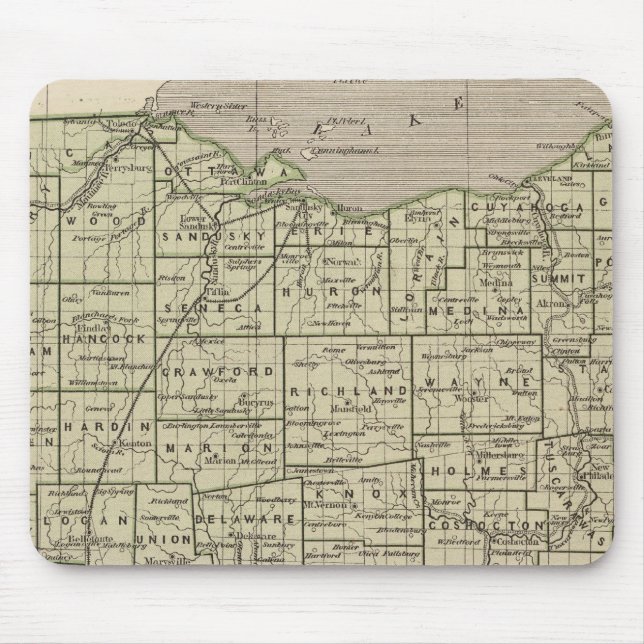Ohio Atlas Map Mouse Pad (Front)