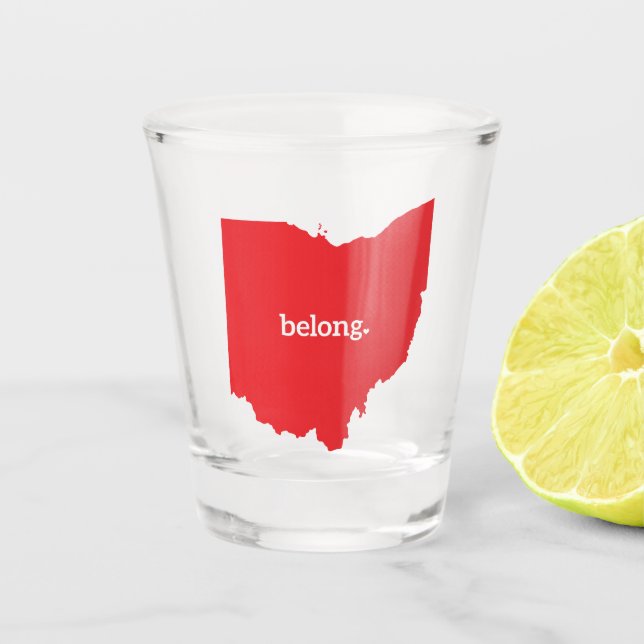 Ohio Belong State Map Shot Glass (Front)
