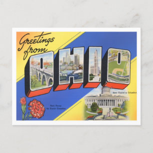 Ohio Big Letters Postcard