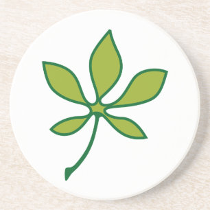 Ohio Buckeye Leaf Coaster