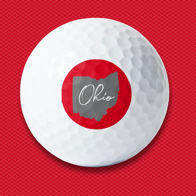 Ohio Buckeye Proud Golf Balls (This Ohio map golf ball is a fun personal gift for any golfer from the " Buckeye State. "
)