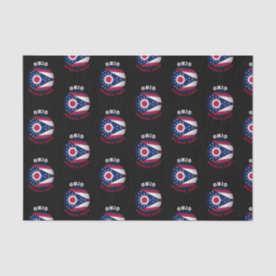 OHIO BUCKEYE STATE FLAG TISSUE PAPER
