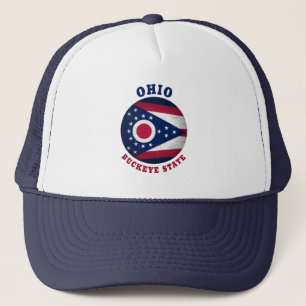 OHIO BUCKEYE STATE FLAG TRUCKER HAT