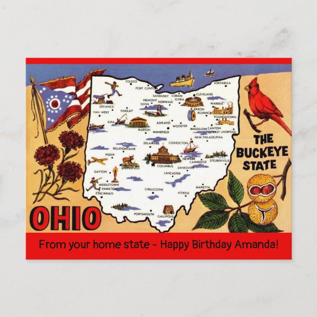  Ohio Buckeye State Occasion Postcard (Front)