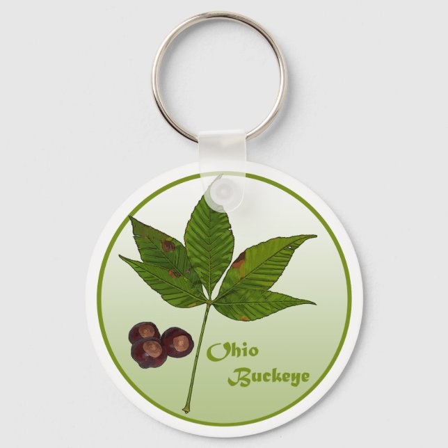 Ohio Buckeye Tree Key Ring (Front)