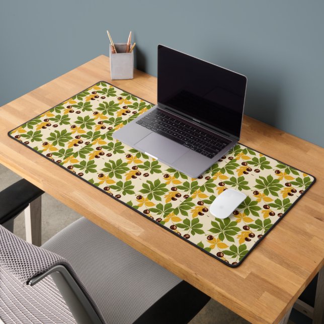 Ohio Buckeye Tree Leaves - Midwest Botanical Desk Mat (Office 2)