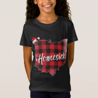 Ohio Buffalo Plaid #Homesick Christmas Santa Hat S