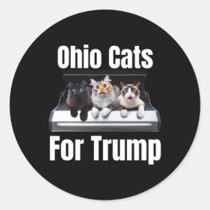 Ohio Cats For Trump - Funny Political Cat Classic Round Sticker