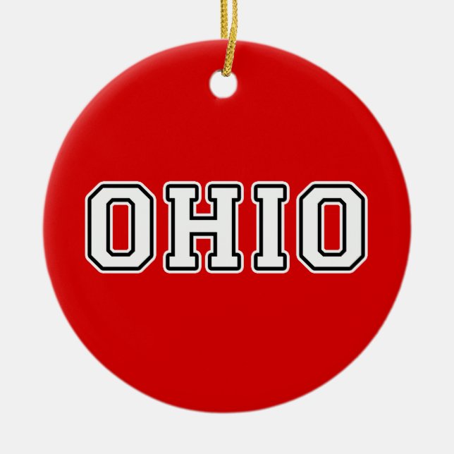 Ohio Ceramic Tree Decoration (Front)