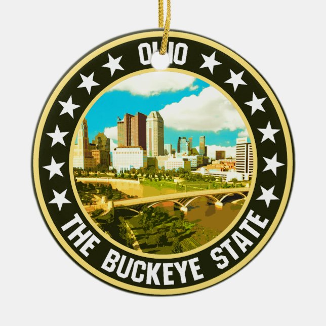 Ohio                                               ceramic tree decoration (Front)
