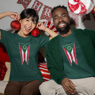 Ohio Christmas Buckeye State Flag Holiday T-Shirt