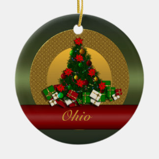Ohio Christmas Tree Ornament