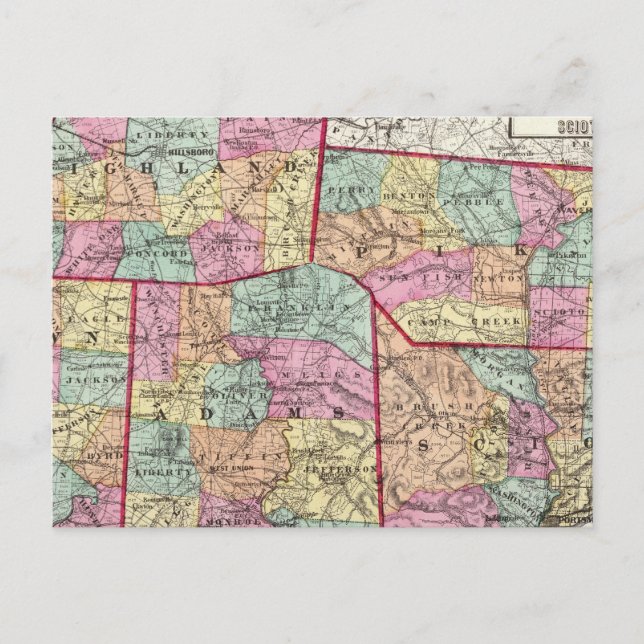 Ohio Counties 2 Postcard (Front)