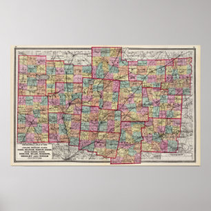 Ohio Counties 2 Poster