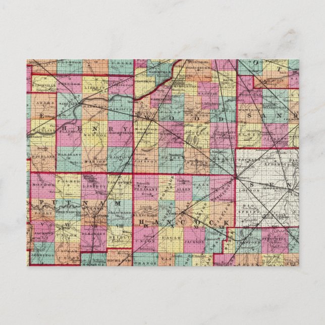 Ohio Counties Postcard (Front)