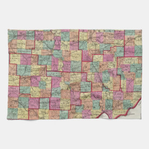 Ohio Counties Tea Towel