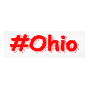 "#Ohio " Cute Design. Buy Now Photo Print