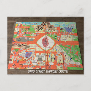 Ohio Direct Support Crisis Poster Postcard