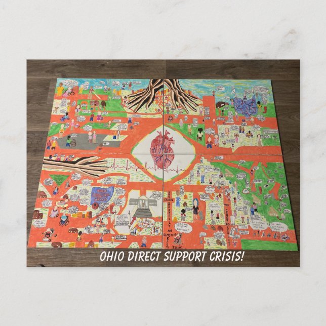 Ohio Direct Support Crisis Poster Postcard (Front)