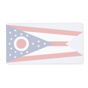 Ohio Faint Flag Shipping Label