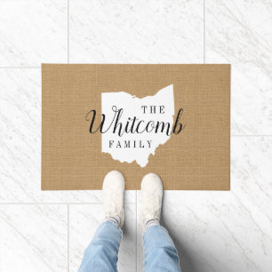 Ohio Family Monogram State Doormat
