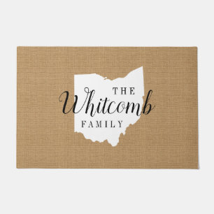 Ohio Family Monogram State Doormat