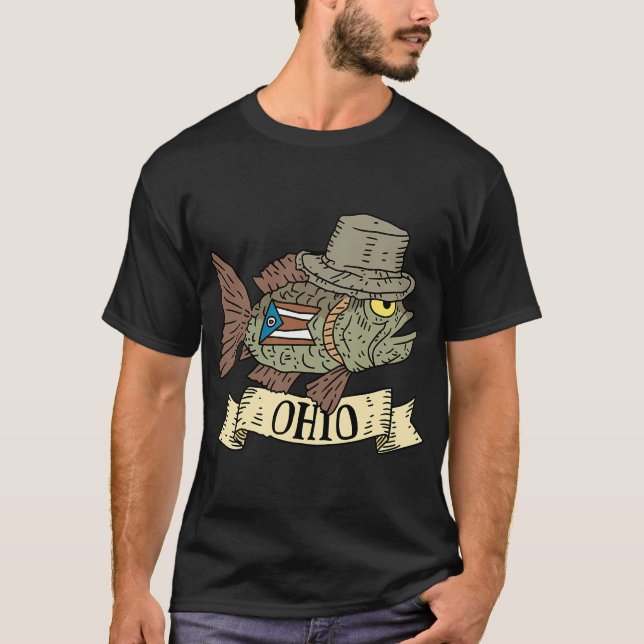 ohio fish with hat. T-Shirt (Front)