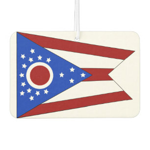 Ohio flag car air freshener