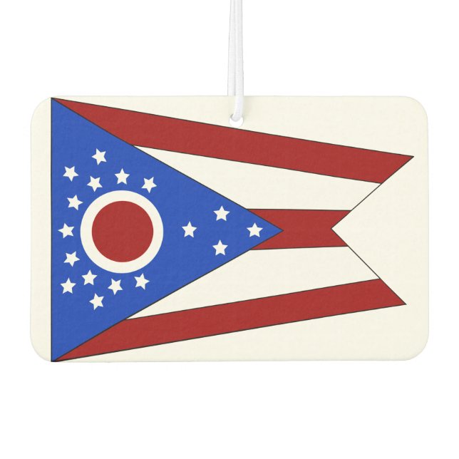 Ohio flag car air freshener (Front)