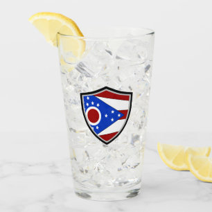 Ohio flag glass