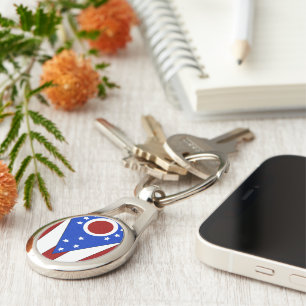 Ohio flag key ring