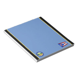Ohio flag notepad