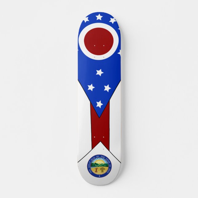Ohio flag skateboard (Front)