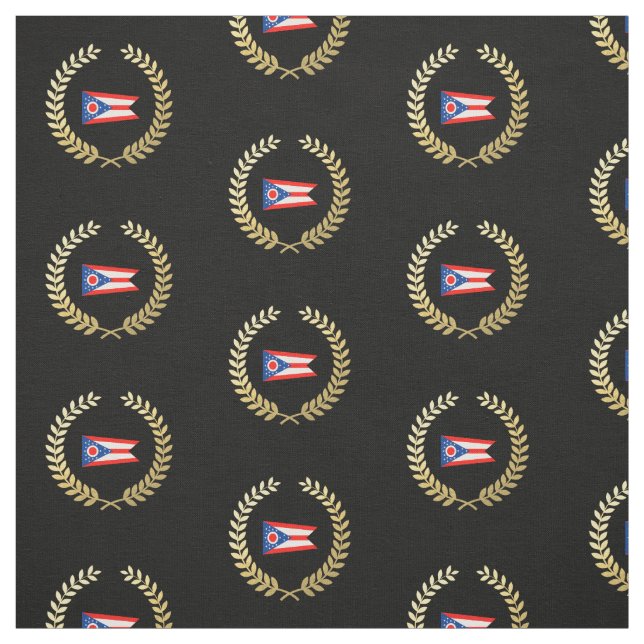 Ohio Flag State Flag Fabric (Swatch)
