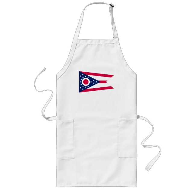 Ohio Flag: The Buckeye State Banner Long Apron (Front)
